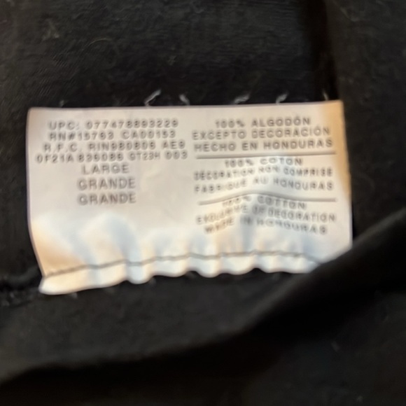 Champion Logo T shirt Black Multi Color Womens Size Large - Picture 4 of 4